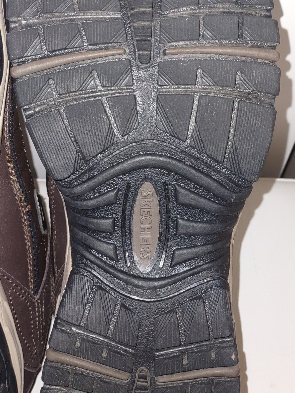 Skechers Energy Downforce Men Size 10 Leather Walking Shoes - Brown - Picture 9 of 11